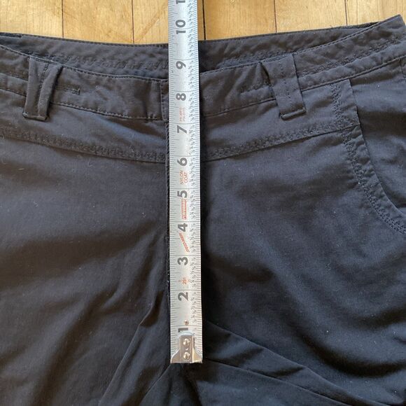 Eddie Bauer Shorts Womens Size 2 First Ascent Black Flat Front Trail Hiking - Picture 5 of 12